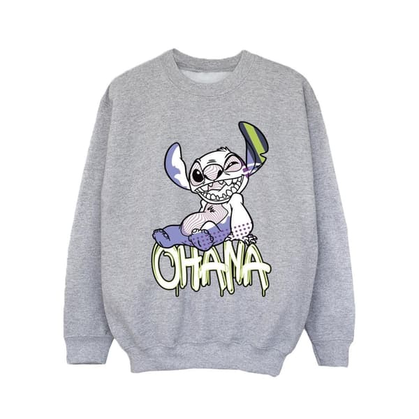 Disney Girls Lilo And Stitch Ohana Graffiti Sweatshirt