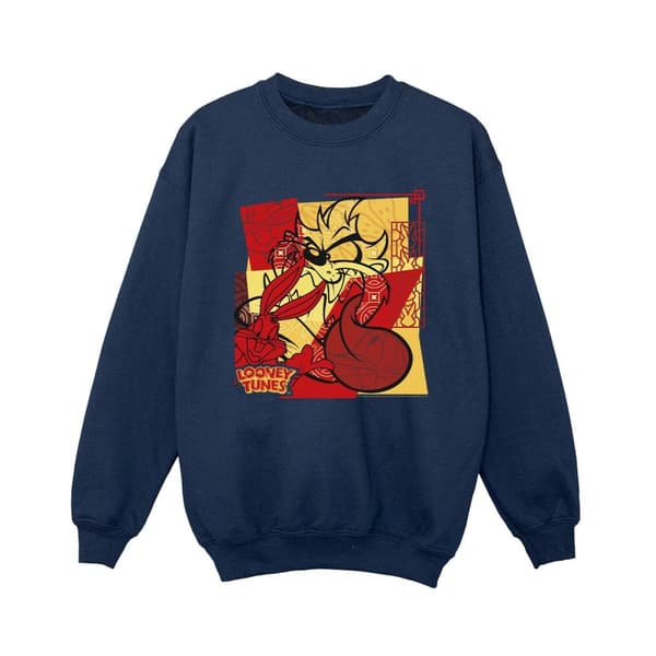 Looney Tunes Boys Taz Bugs Rabbit New Year Sweatshirt