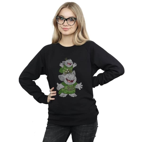 Disney Womens/Ladies Frozen Handstacking Trolls Sweatshirt