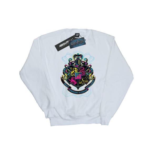 Harry Potter Girls Neon Hogwarts Crest Sweatshirt