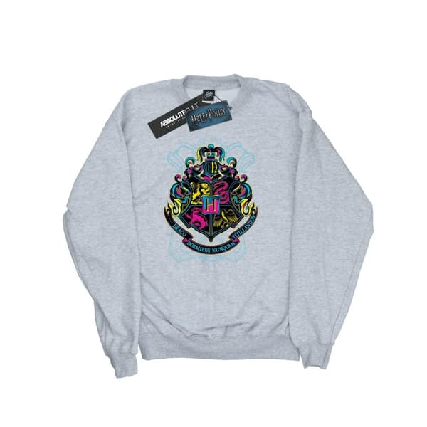 Harry Potter Girls Neon Hogwarts Crest Sweatshirt