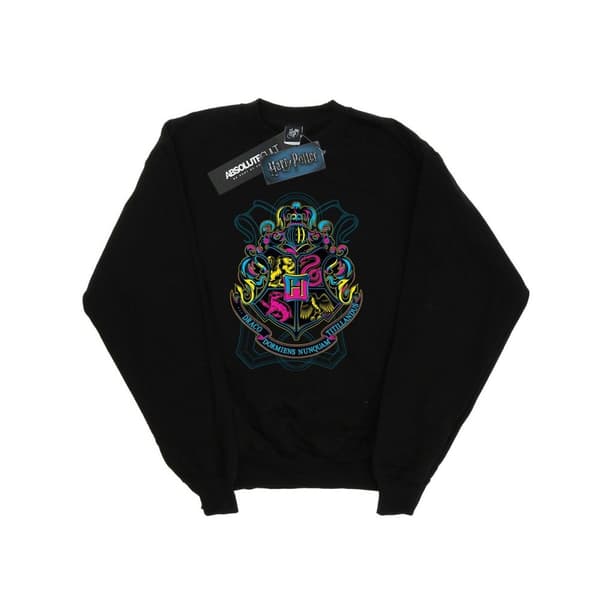 Harry Potter Girls Neon Hogwarts Crest Sweatshirt