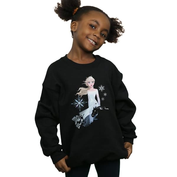 Disney Girls Frozen 2 Elsa Nokk Silhouette Sweatshirt