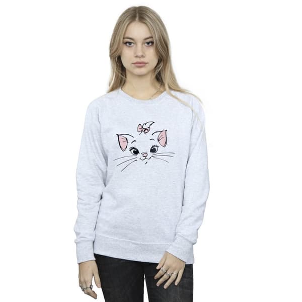 Disney Dam/Lady Classics Marie Face Pocket Sweatshirt