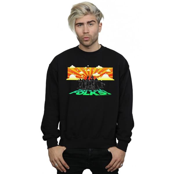 Looney Tunes Mens Group Sunset Sweatshirt