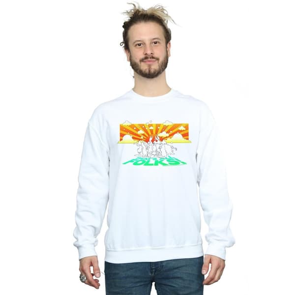 Looney Tunes Mens Group Sunset Sweatshirt