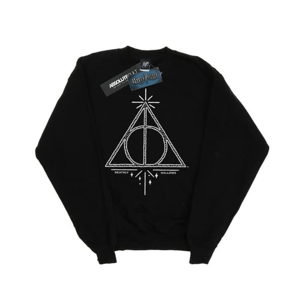 Harry Potter Girls Deathly Hallows Symbol Sweatshirt Black 5-6 Years