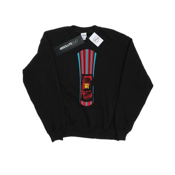 Disney Mens Cars Lightning McQueen Stripes Sweatshirt