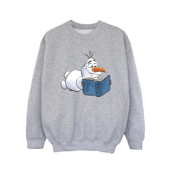 Disney Girls Frozen Olaf Reading Sweatshirt