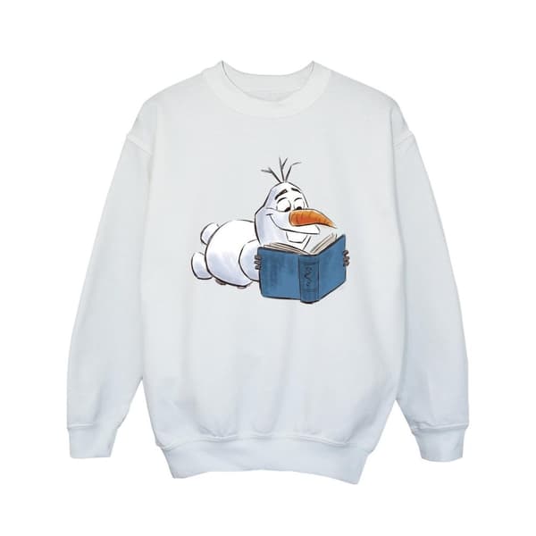 Disney Girls Frozen Olaf Reading Sweatshirt