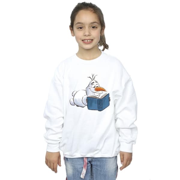 Disney Girls Frozen Olaf Reading Sweatshirt