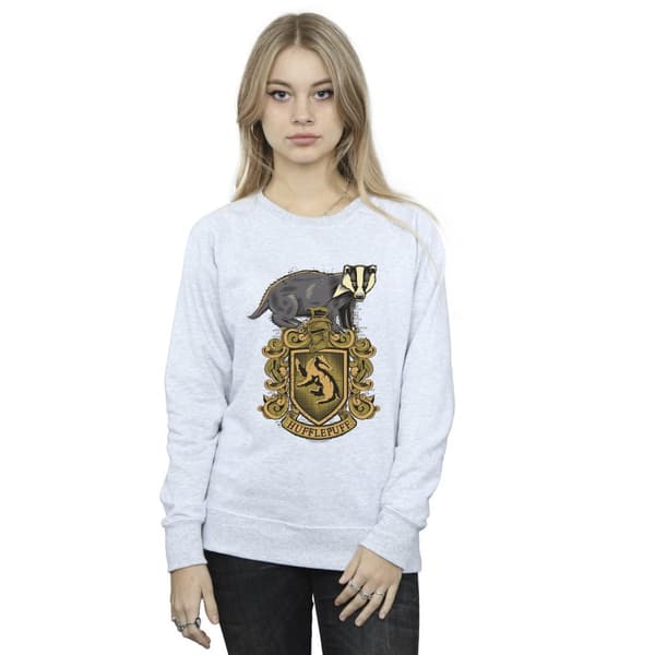 Harry Potter Womens/Ladies Hufflepuff Sketch Crest Sweatshirt