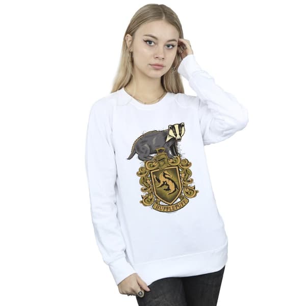 Harry Potter Womens/Ladies Hufflepuff Sketch Crest Sweatshirt