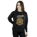 Pikkukuva 2 / 3: Harry Potter Womens/Ladies Hufflepuff Sketch Crest Sweatshirt