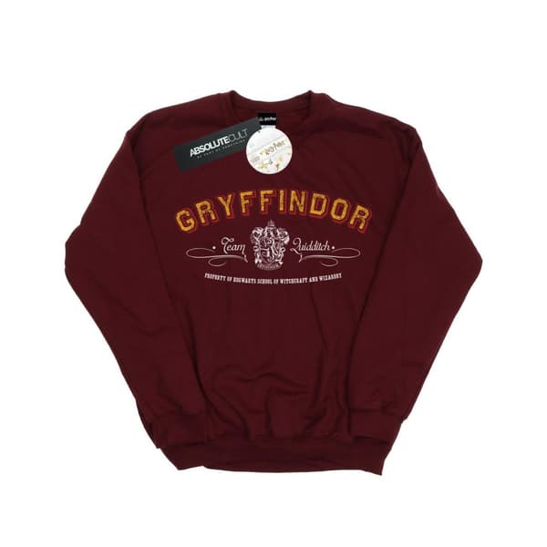 Harry Potter Mens Gryffindor Team Quidditch Sweatshirt Burgundy XXL