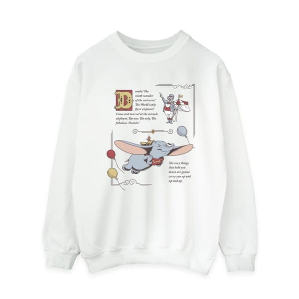 Disney Dam/kvinnor Dumbo Story Book Page Sweatshirt