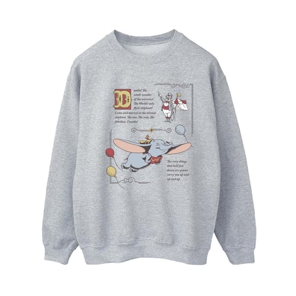 Disney Dam/kvinnor Dumbo Story Book Page Sweatshirt