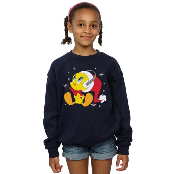 Looney Tunes Girls Christmas Tweety Sweatshirt
