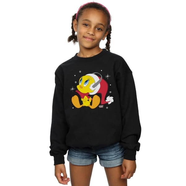 Looney Tunes Girls Christmas Tweety Sweatshirt