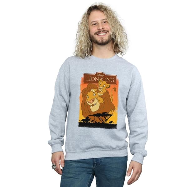 Disney Mens The Lion King Simba And Mufasa Sweatshirt