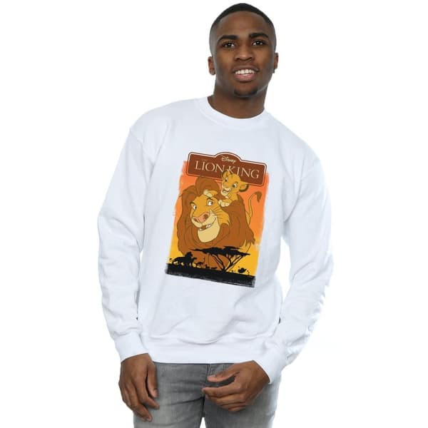 Disney Mens The Lion King Simba And Mufasa Sweatshirt