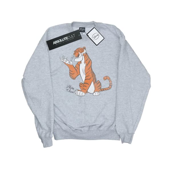 Disney Mens The Jungle Book Classic Shere Khan Sweatshirt Heather Grey XL