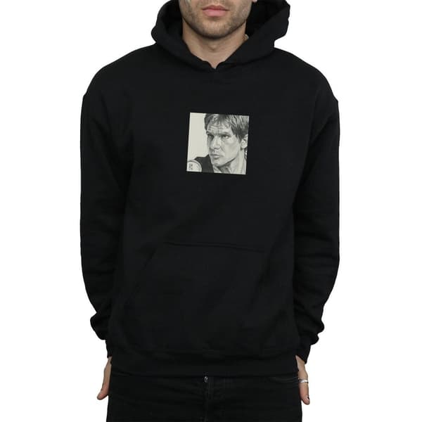 Star Wars Mens Han Solo Drawing Hoodie