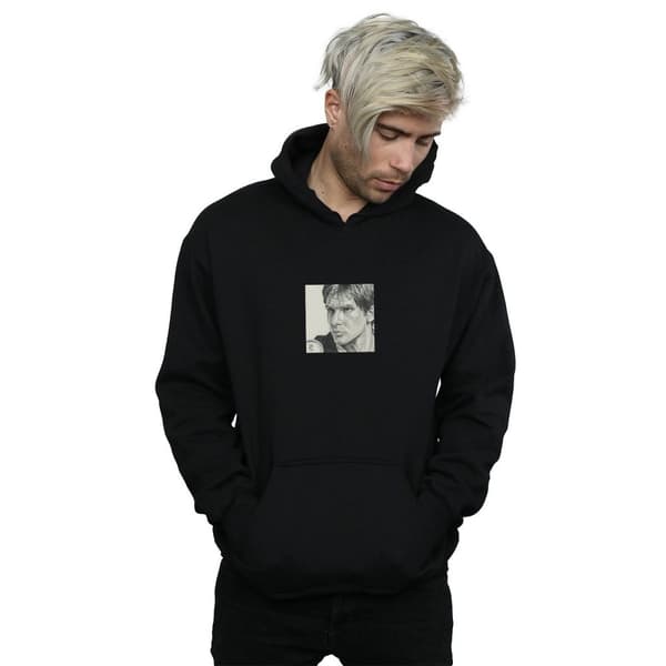 Star Wars Mens Han Solo Drawing Hoodie