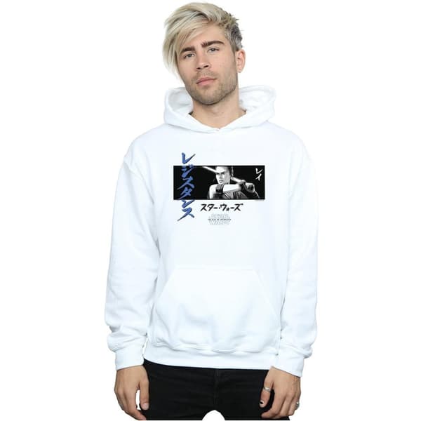 Star Wars: The Rise of Skywalker Mens Star Wars The Rise Of Skywalker Rey Katakana Art Stripe Hoodie