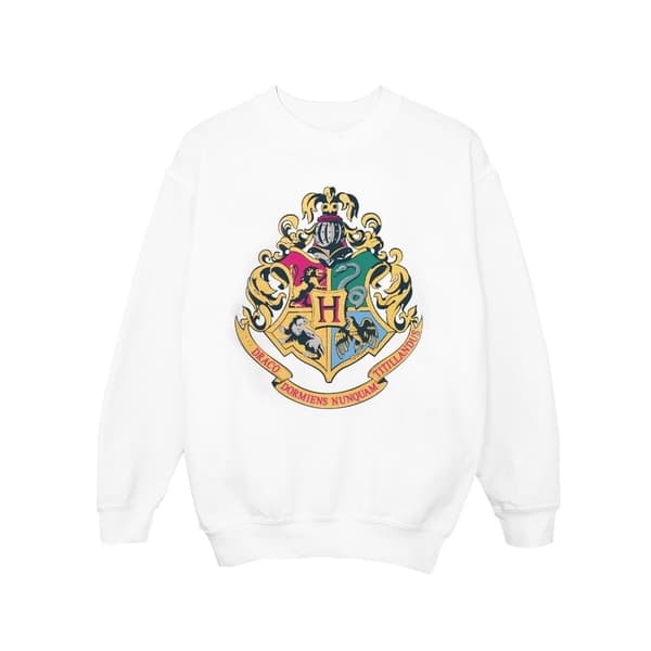 Harry Potter Girls Hogwarts Crest Gold Ink Sweatshirt