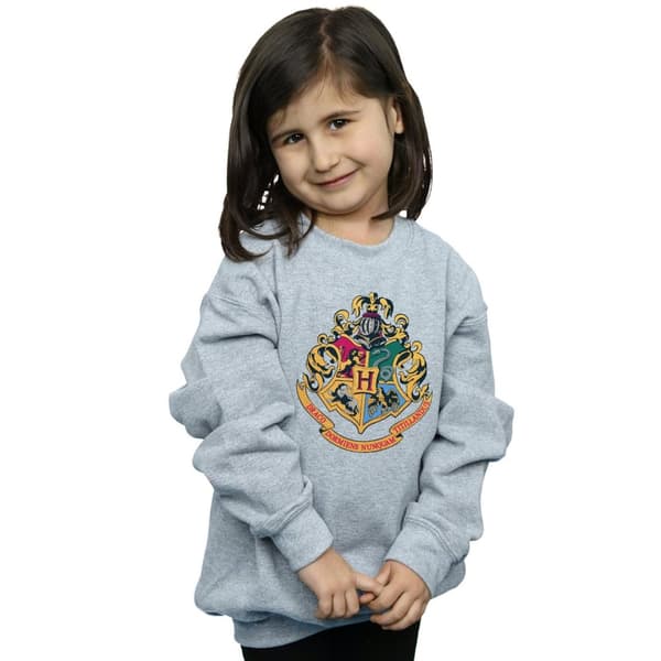 Harry Potter Girls Hogwarts Crest Gold Ink Sweatshirt