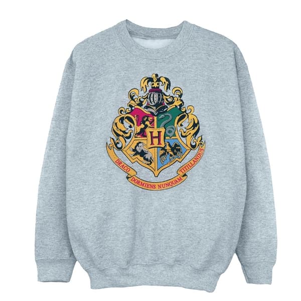 Harry Potter Girls Hogwarts Crest Gold Ink Sweatshirt