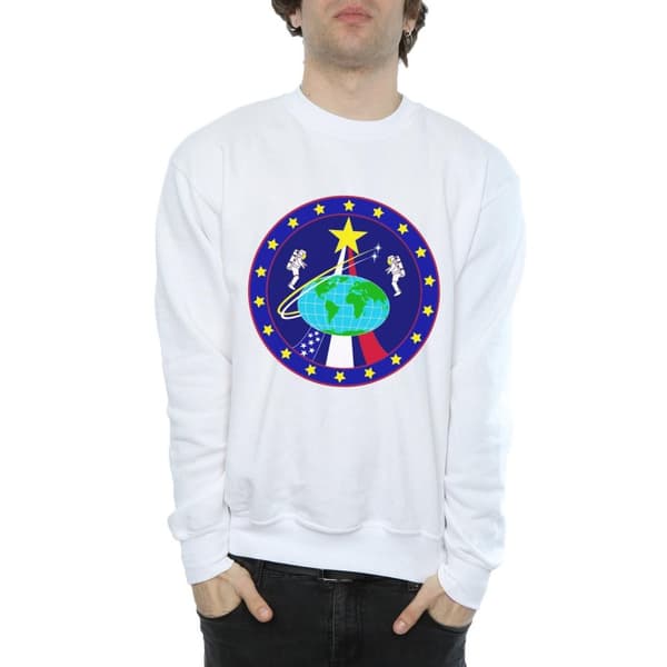 NASA Mens Classic Globe Astronauts Sweatshirt