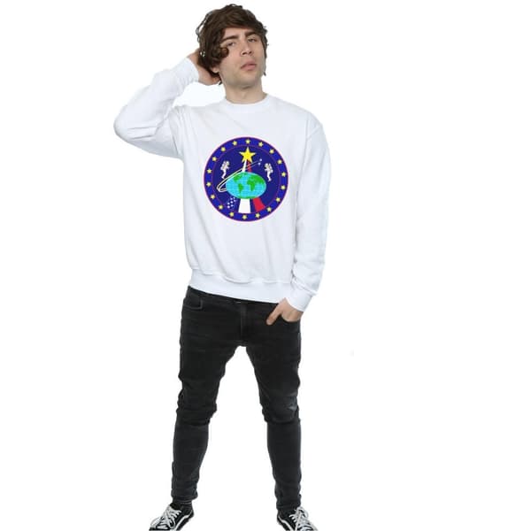 NASA Mens Classic Globe Astronauts Sweatshirt