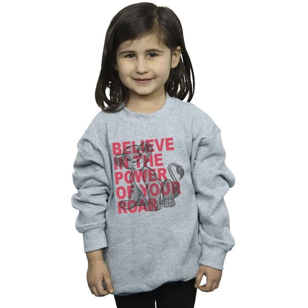 Disney Lejonkungen Power Of Roar-tröja för flickor Sports Grey 5-6 Years