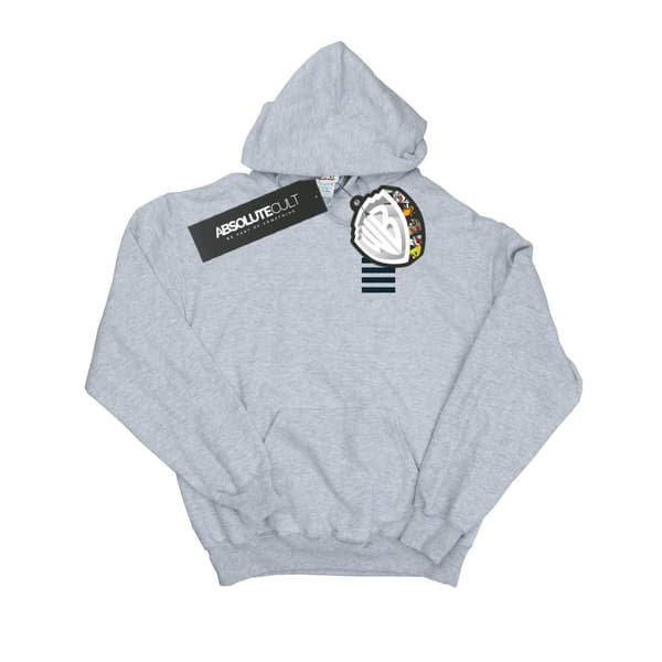 Looney Tunes Mens Tweety Pie Striped Faux Pocket Hoodie