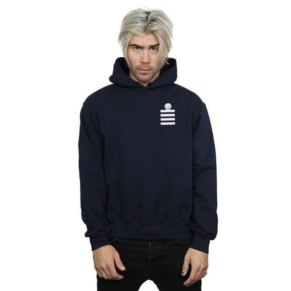 Looney Tunes Mens Tweety Pie Striped Faux Pocket Hoodie