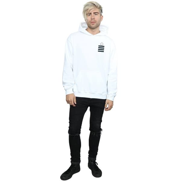 Looney Tunes Mens Tweety Pie Striped Faux Pocket Hoodie