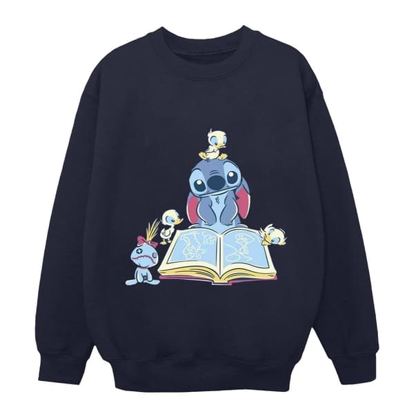 Disney Dam/Tjej Lilo & Stitch Reading A Book - Sweatshirt