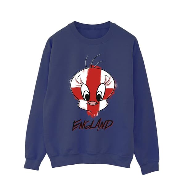 Looney Tunes Mens Tweety England Face Sweatshirt
