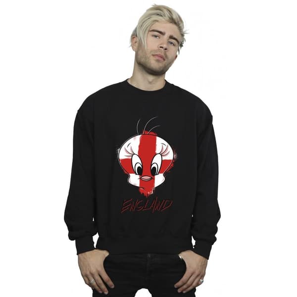 Looney Tunes Mens Tweety England Face Sweatshirt