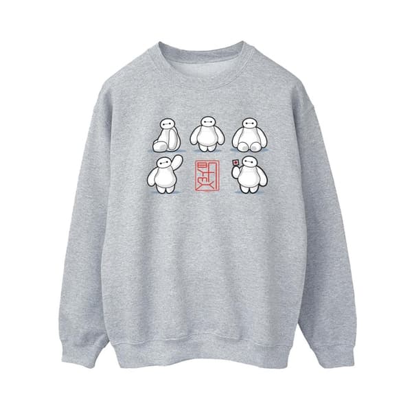 Disney Womens/Ladies Big Hero 6 Baymax Many Poses Sweatshirt