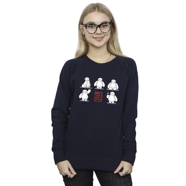 Disney Womens/Ladies Big Hero 6 Baymax Many Poses Sweatshirt