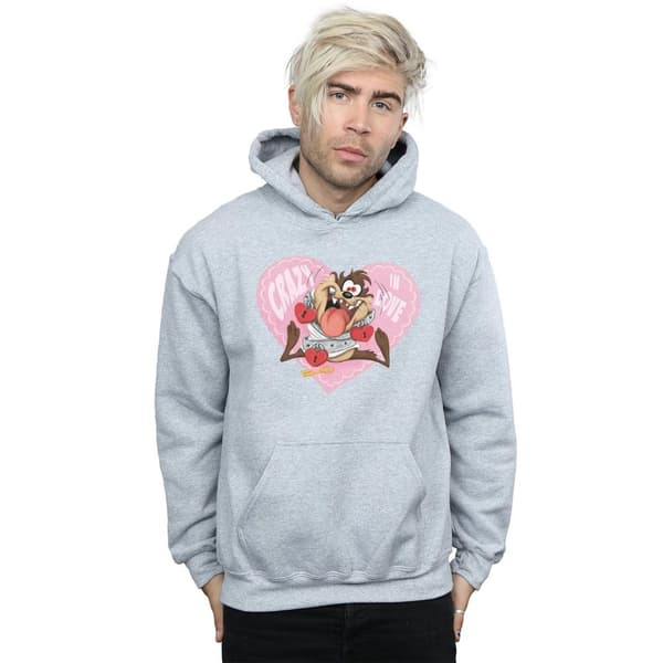 Looney Tunes Mens Taz Valentine´s Day Crazy In Love Hoodie