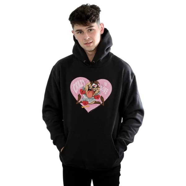 Looney Tunes Mens Taz Valentine´s Day Crazy In Love Hoodie