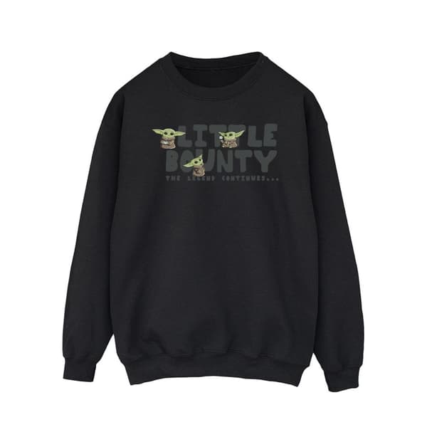 Star Wars The Mandalorian Mens Little Bounty Hunter Sweatshirt Black 4XL