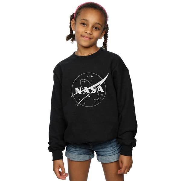 NASA Girls Classic Insignia Logo Monochrome Sweatshirt
