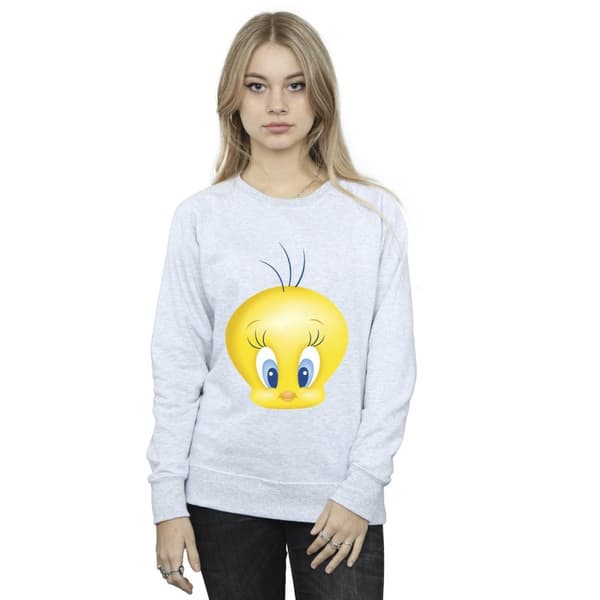 Looney Tunes Womens/Ladies Tweety Face Sweatshirt