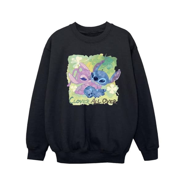 Disney Girls Lilo And Stitch St Patrick´s Day Clover Sweatshirt