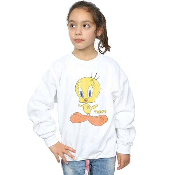Looney Tunes Girls Tweety Pie Distressed Sweatshirt
